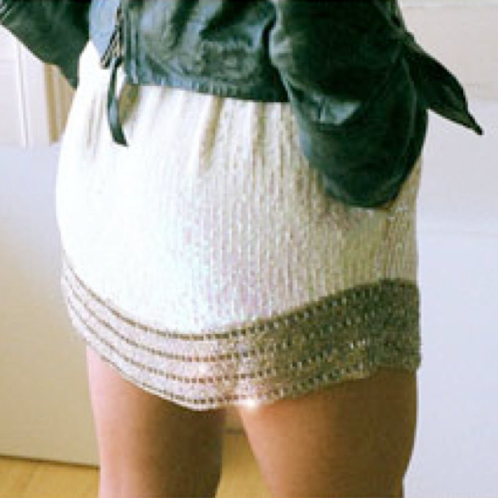 Garner Grace sequin and beaded mini skirt. Size S. New with tags